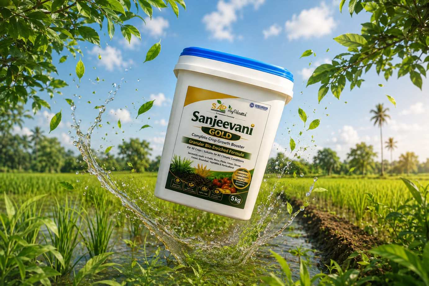Sanjeevani Gold- SAP MyVatika Sanjeevani Gold+ – Bentonite-Based Soil Conditioner for Agriculture